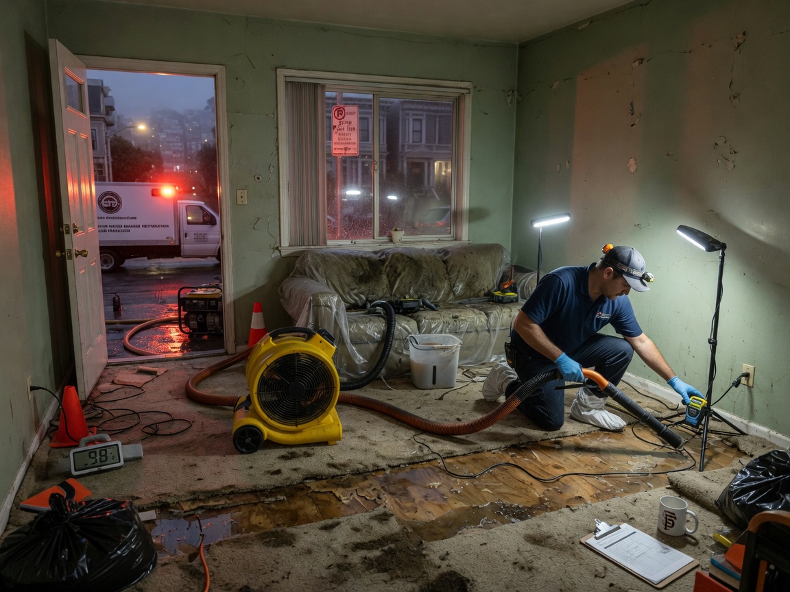 water damage restoration in Burlingame